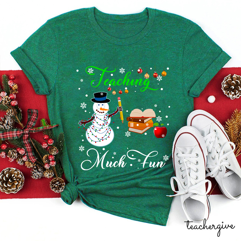 Personalized Teaching Is Snow Much Fun Teacher T-Shirt