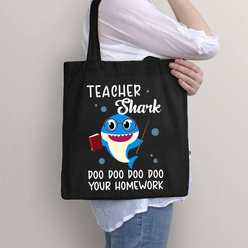 Teacher Shark Do Your Homework Tote Bag