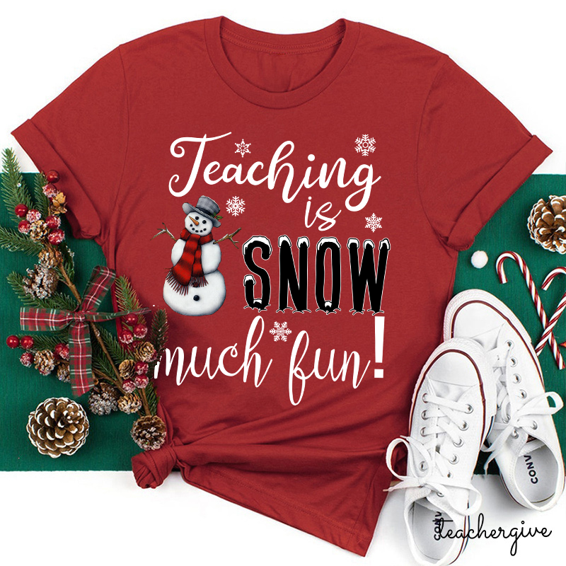 Teaching Is Snow Much Fun Teacher T-Shirt