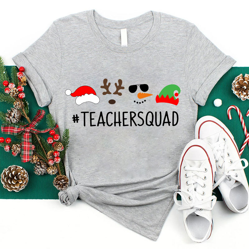 Christmas Vibes Teachersquad Teacher T-Shirt