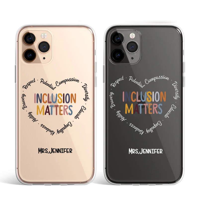 Personalized iPhone 13 Series Inclusion Matters Soft Gel TPU Case