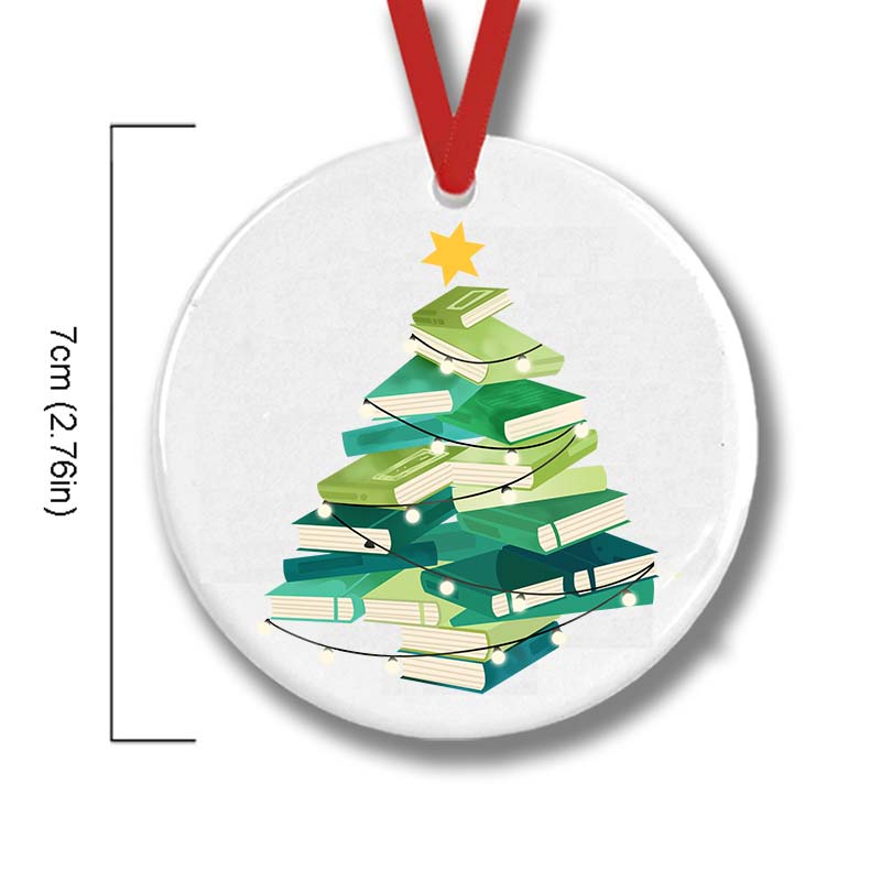 Christmas Book Ceramic Ornament