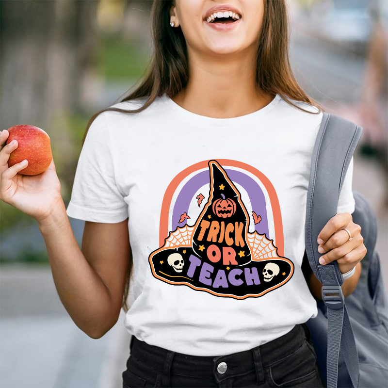 Trick Or Teach Magic Hat Teacher T-Shirt