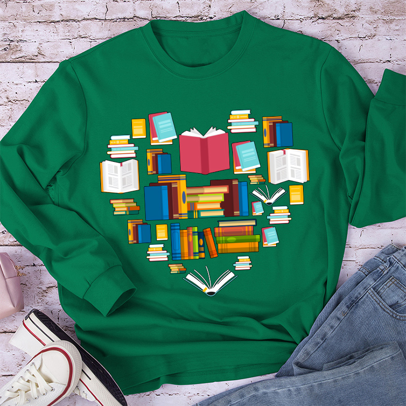 Fill Your Heart With Books Long Sleeve T-Shirt