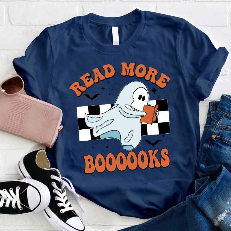 Read More Boooooks Bookish Ghost Teacher T-Shirt