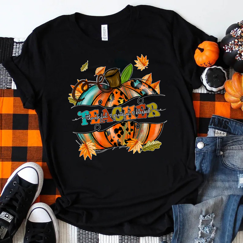 Pumpkin Teacher T-Shirt