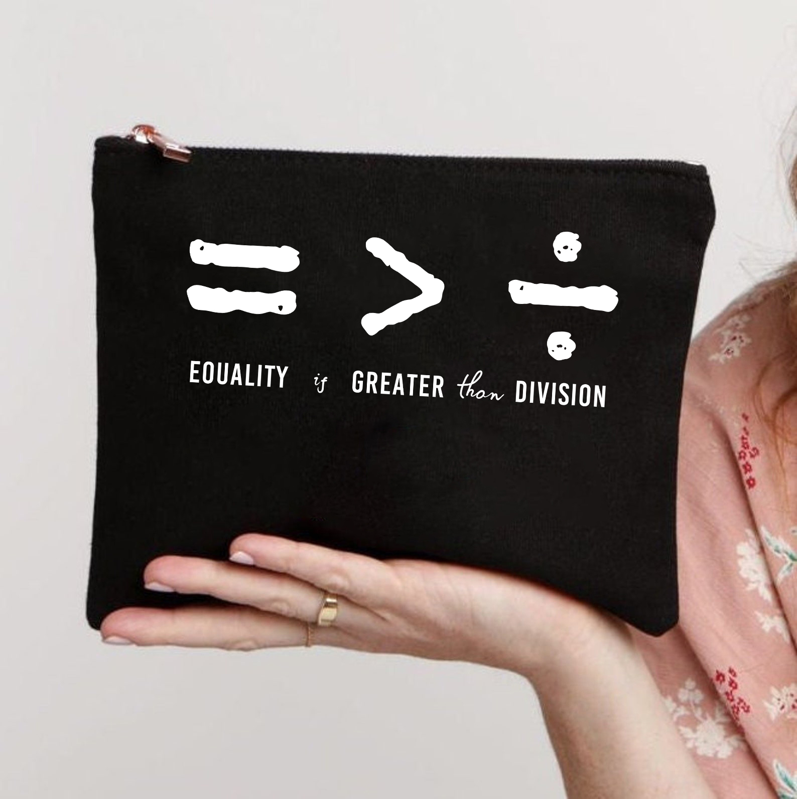 Equality Is Greater Than Division Makeup Bag