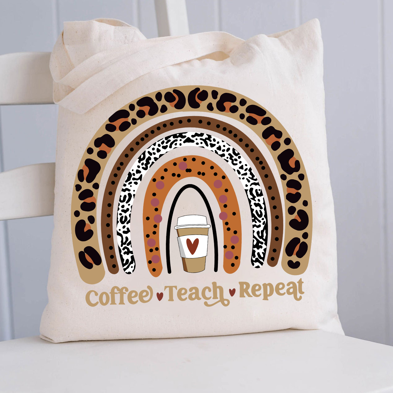 Coffee Teach Repeat Coffee Lover Tote Bag