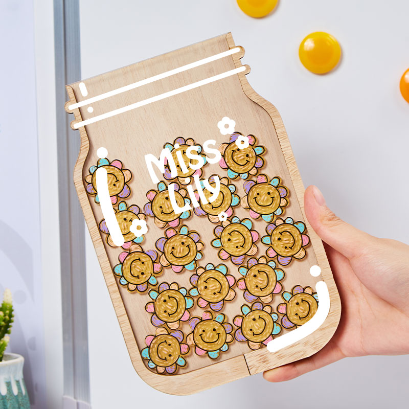 Personalized Fill The Jar With Sunflower Teacher Reward Jar