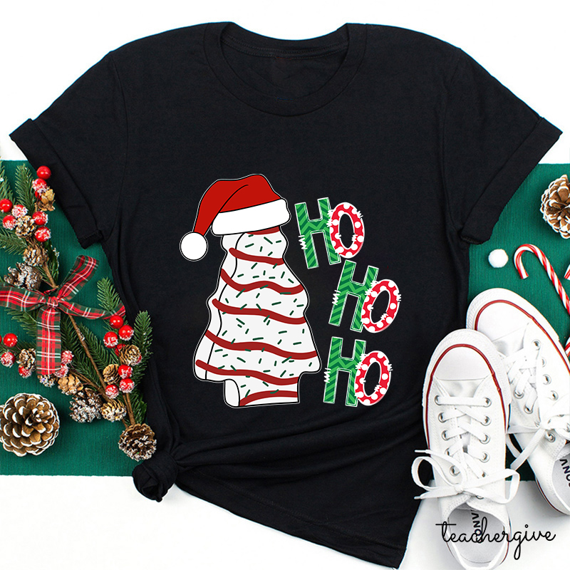 Ho Ho Ho Santa Claus Is Coming Teacher T-Shirt