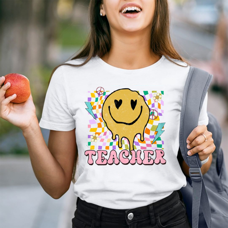 Funny Smile Teacher   T-Shirt