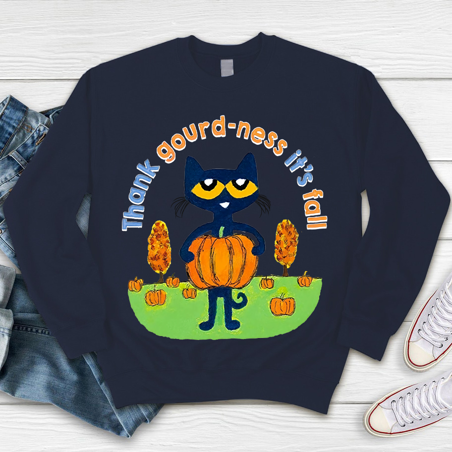 Thank Gourd-ness It's Fall Cat Sweatshirt