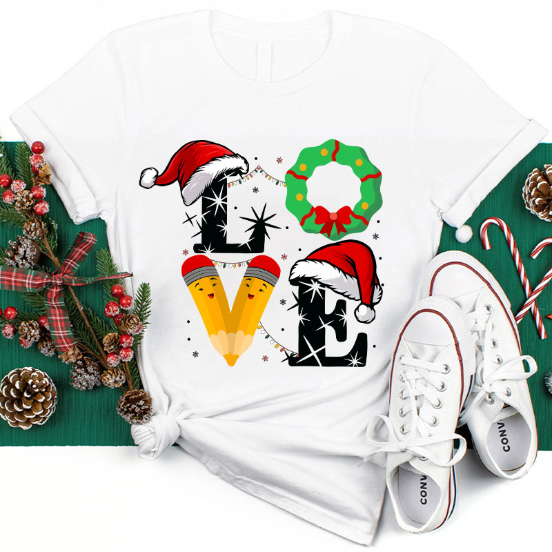 I Love Christmas Teacher T-Shirt