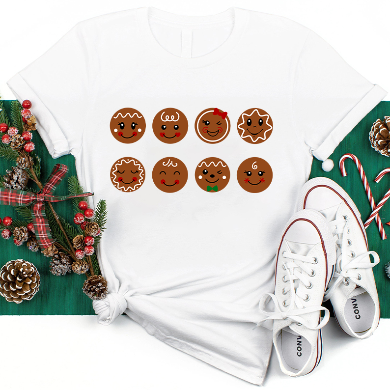 Gingerbread Face Teacher T-Shirt