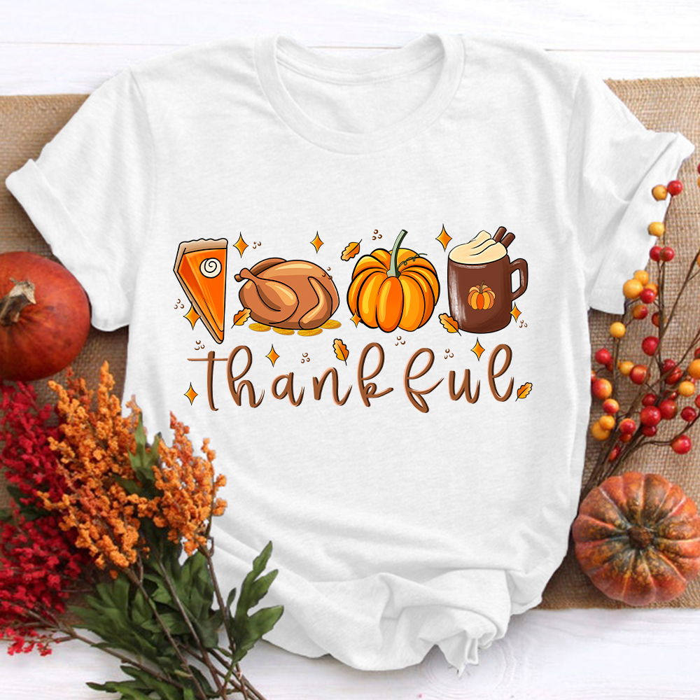 Pumpkin Spice And Turkey Teacher T-Shirt