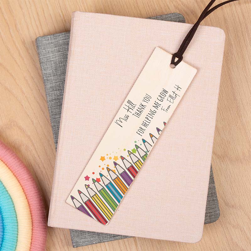 Personalized Thank You For Helping Me Grow Pencils  Bookmark