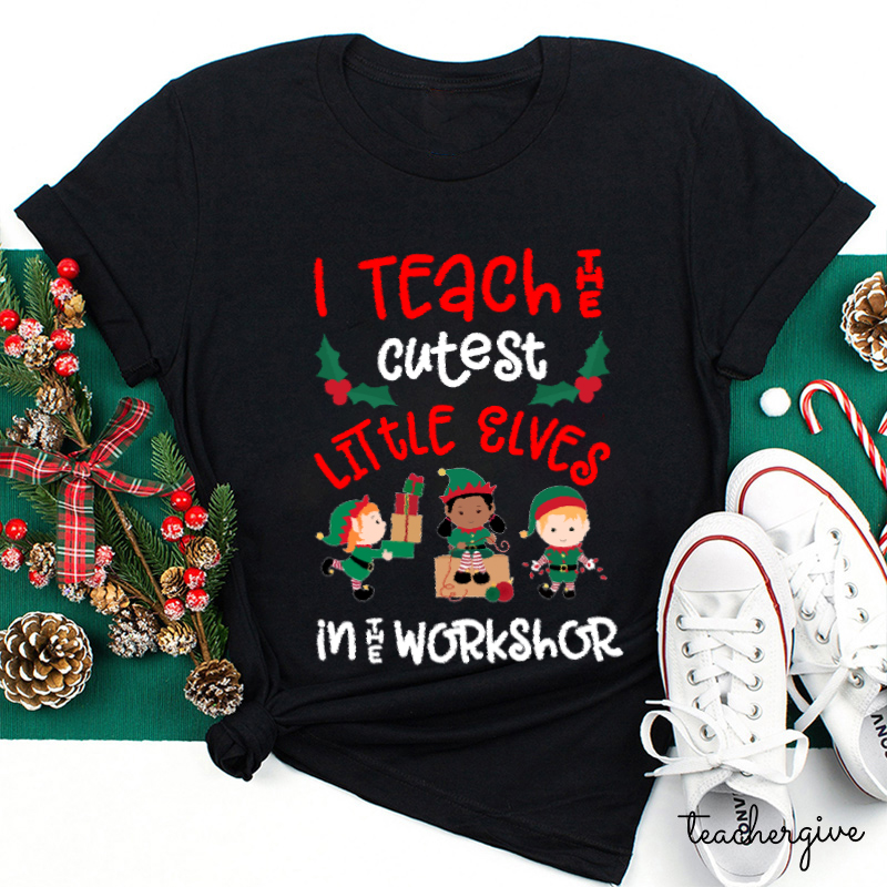 I Teach The Cutest Little Elves In The Workshop Teacher T-Shirt