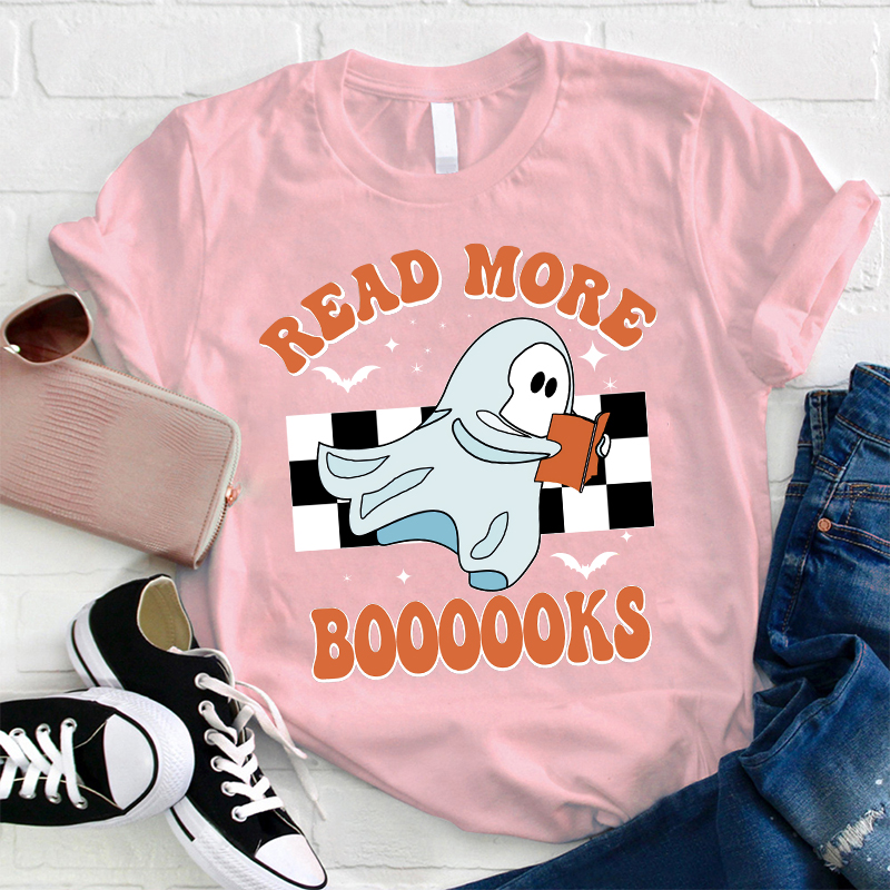 Read More Boooooks Bookish Ghost Teacher T-Shirt