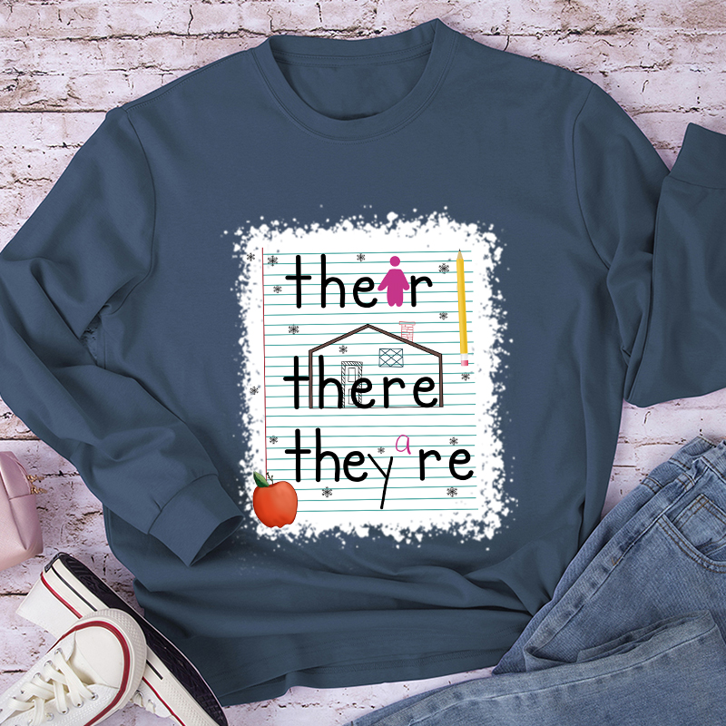Their There They Are Book Long Sleeve T-Shirt