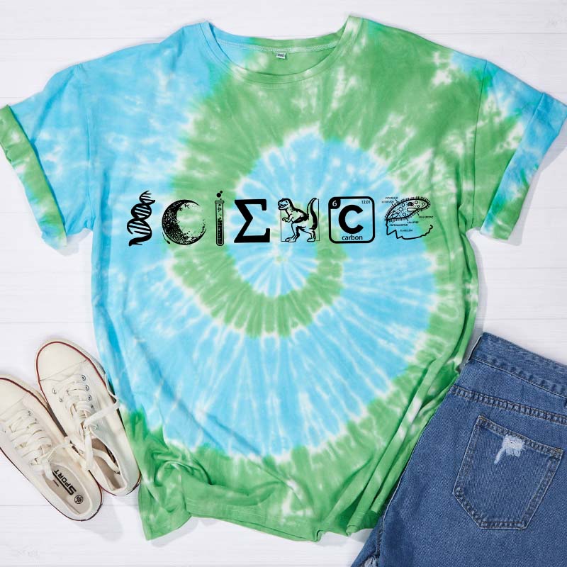 Science Lover Teacher Tie-dye T-Shirt