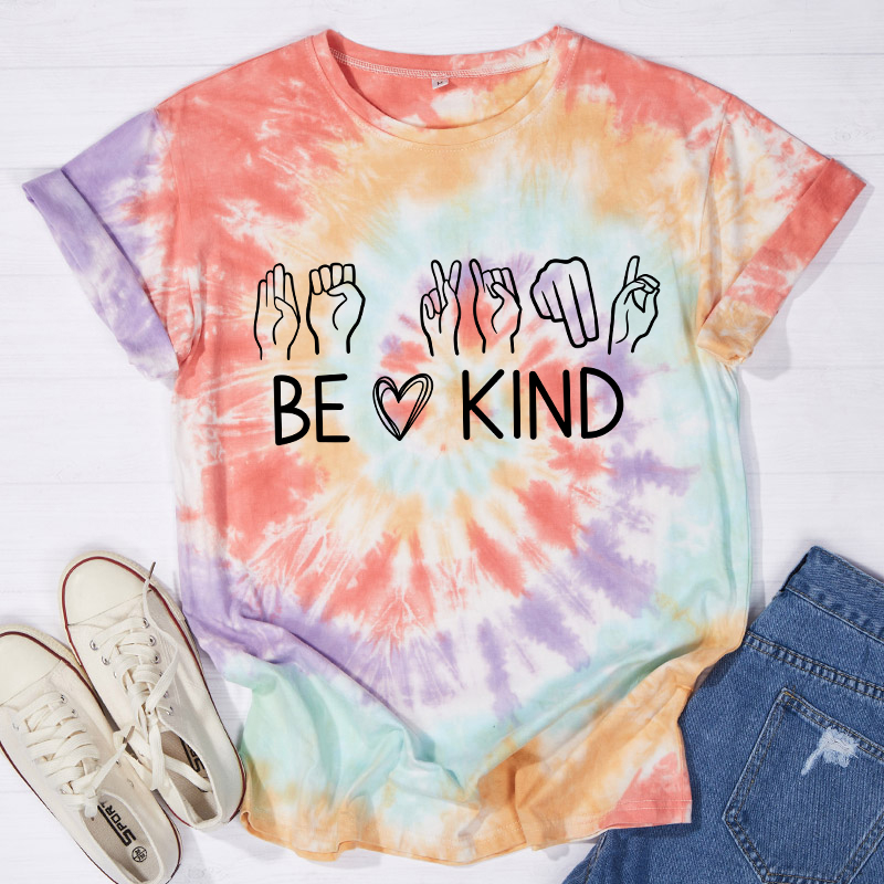 Be Kind Teacher Tie-dye T-Shirt