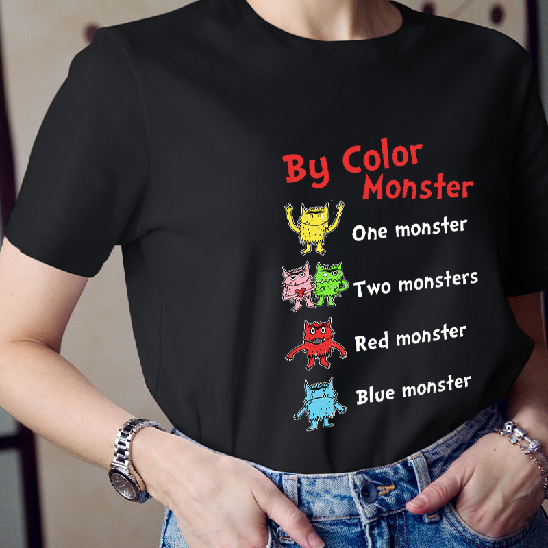 By Color Monster Teacher T-Shirt
