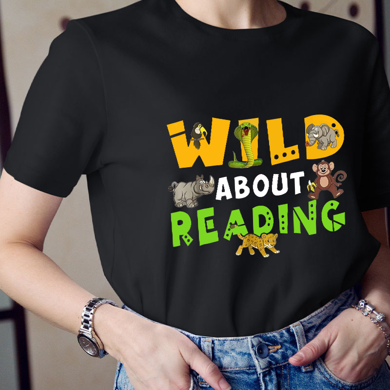 Wild About Reading Animals T-Shirt