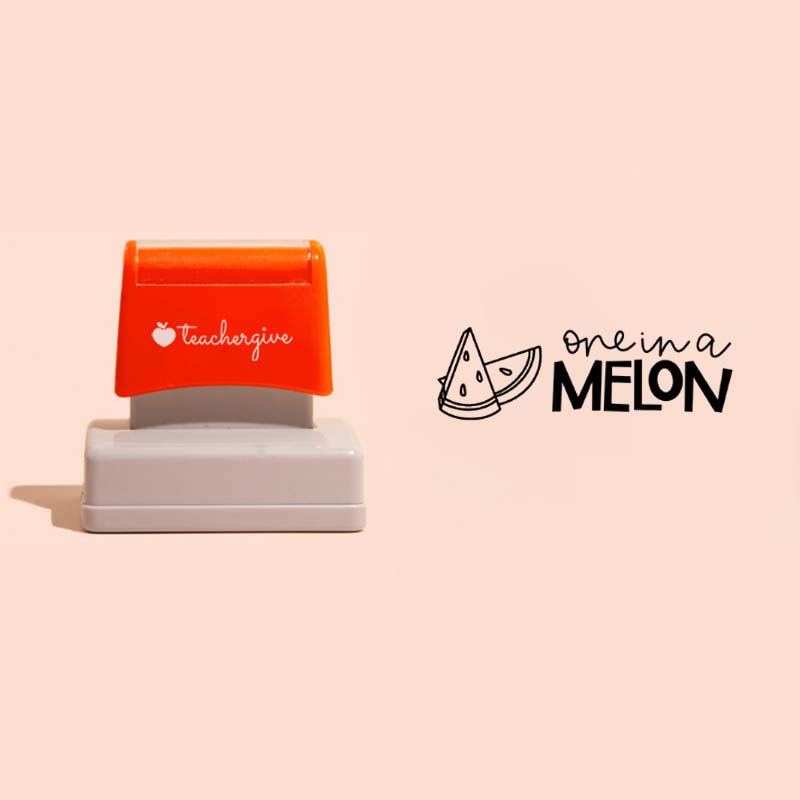 One In A Melon Teacher Rectangle Stamp