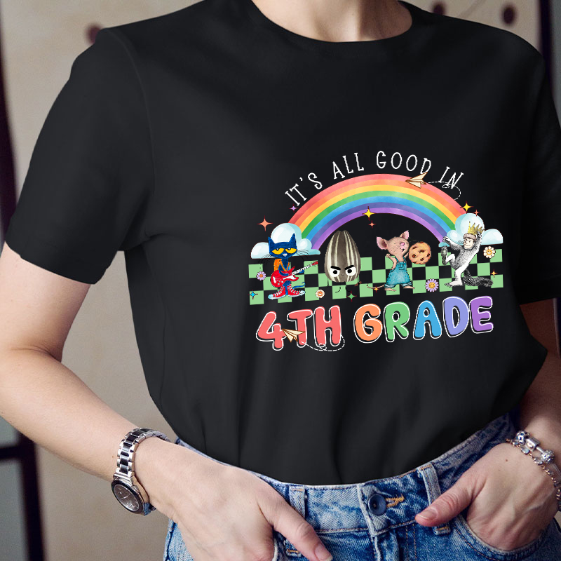 Personalized Grade It's All Good In Teacher T-Shirt