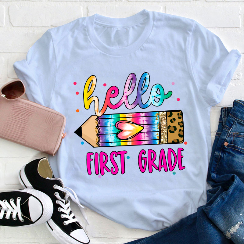 Personalized Grade Hello Teacher T-Shirt