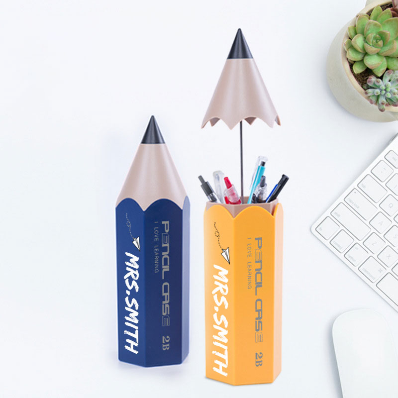 Personalized Name Pencil Shaped Pencil Holder