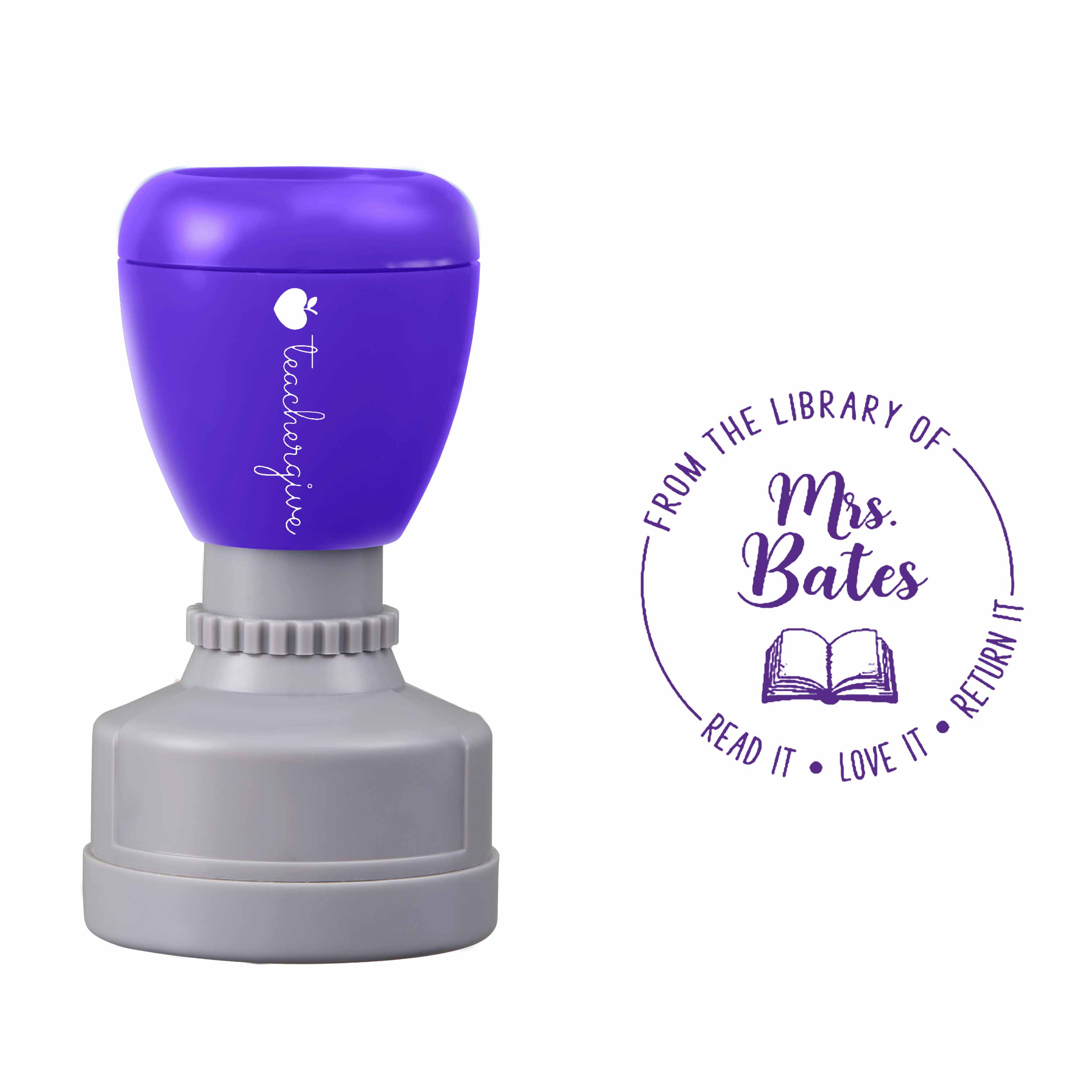 Personalized Read It Love It Return It Teacher Stamp