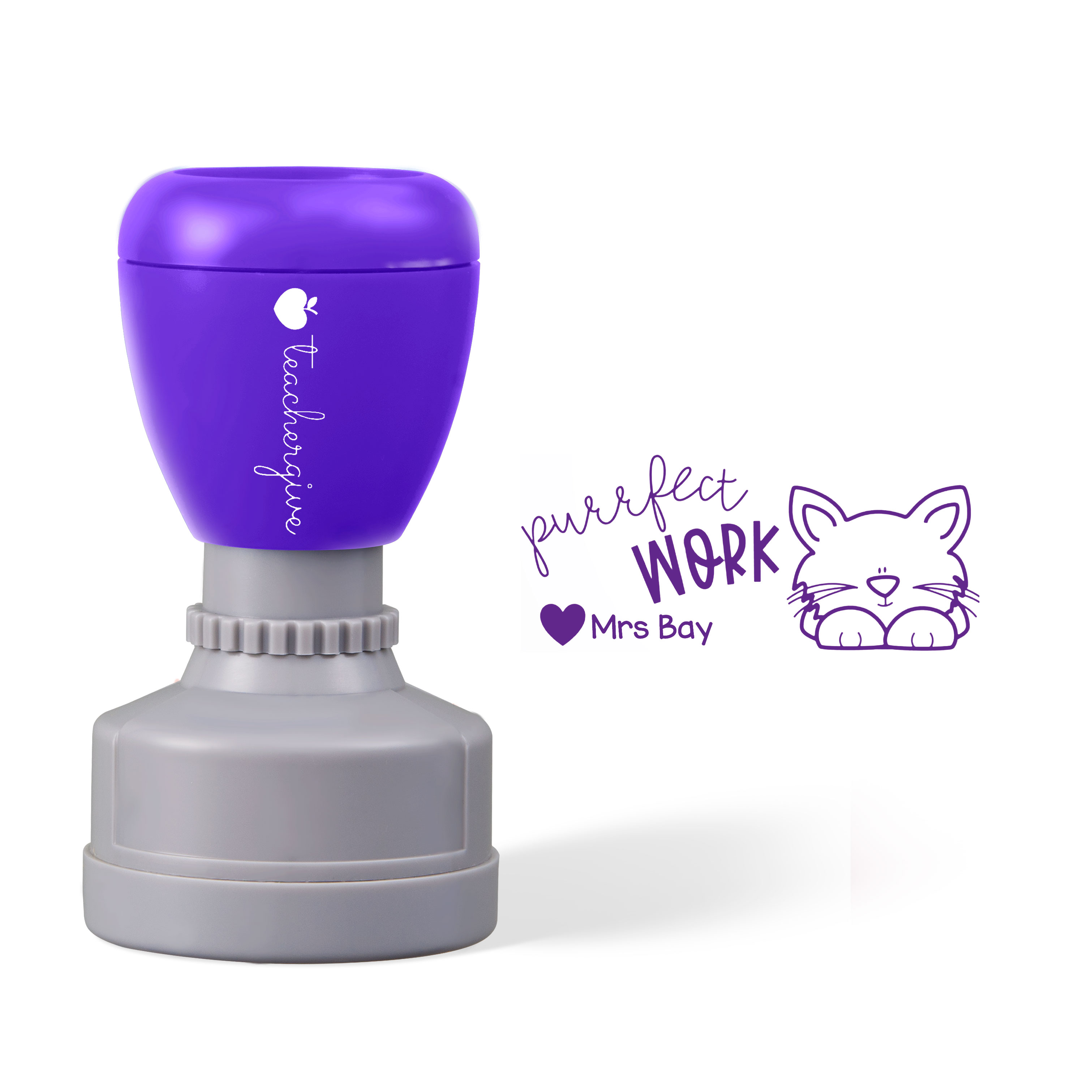 Personalized Perfect Work Teacher Stamp