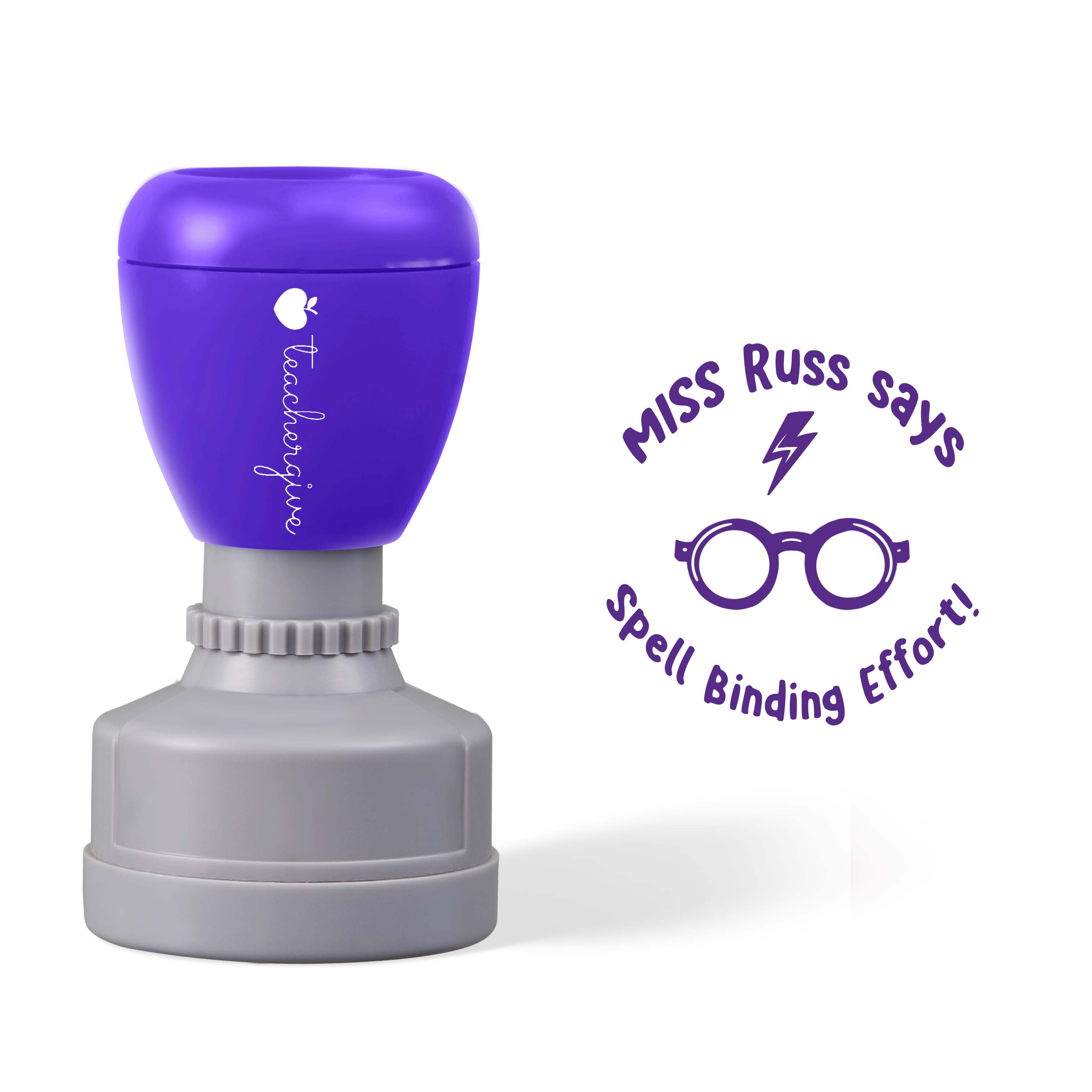 Personalized Spell Binding Effort Teacher Stamp