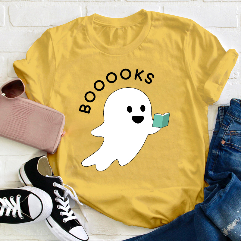 Booooks Happy Halloween Teacher T-Shirt