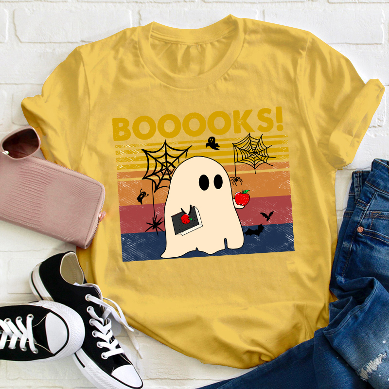 Booooks Happy Halloween Teacher T-Shirt