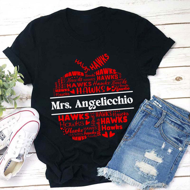 Personalized Name And School Mascot Teacher T-Shirt