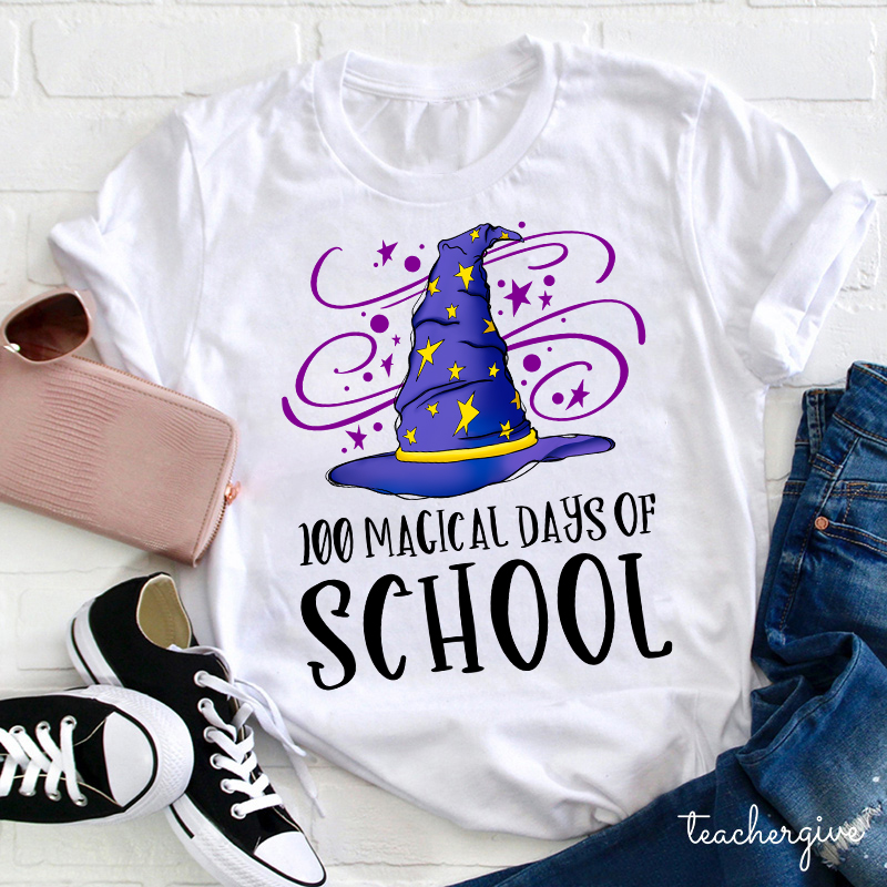 100 Magical Days Of School Teacher T-Shirt