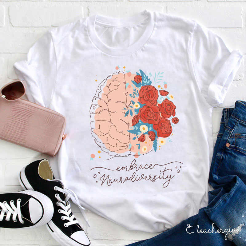 Embrace Neurodivesity Teacher T-Shirt
