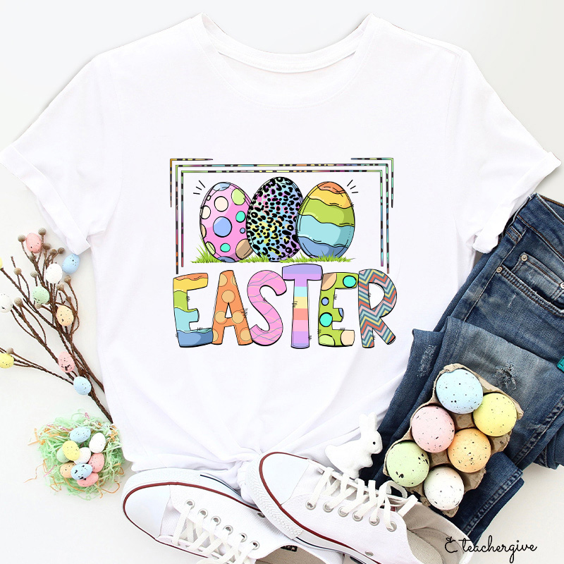 Easter Eggs Teacher T-Shirt