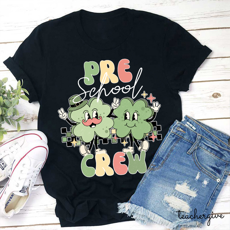 Personalized Grade Clovers Crew Teacher T-Shirt