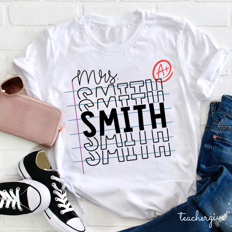 Personalized Teacher Name T-Shirt