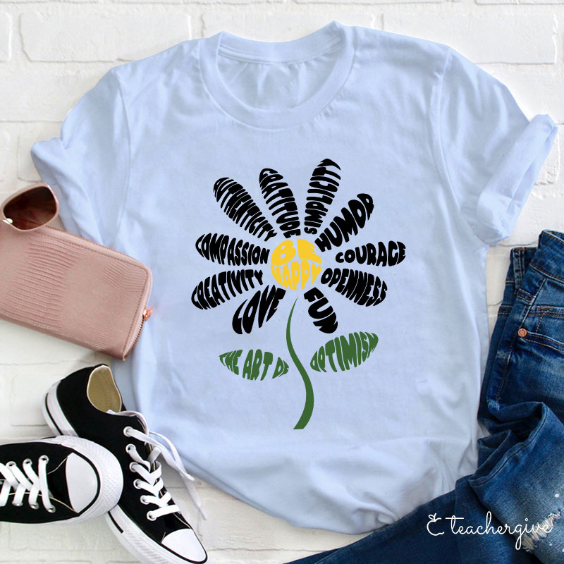 Life Is Good Letter Flower T-Shirt