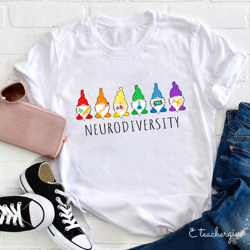 Neurodiversity Gnomies Teacher T-Shirt