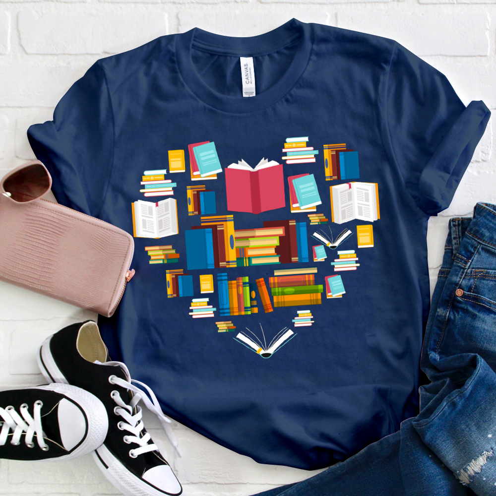 Fill Your Heart With Books T-Shirt