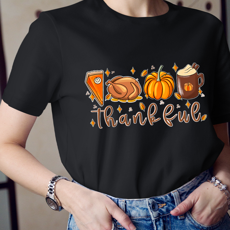 Pumpkin Spice And Turkey Teacher T-Shirt