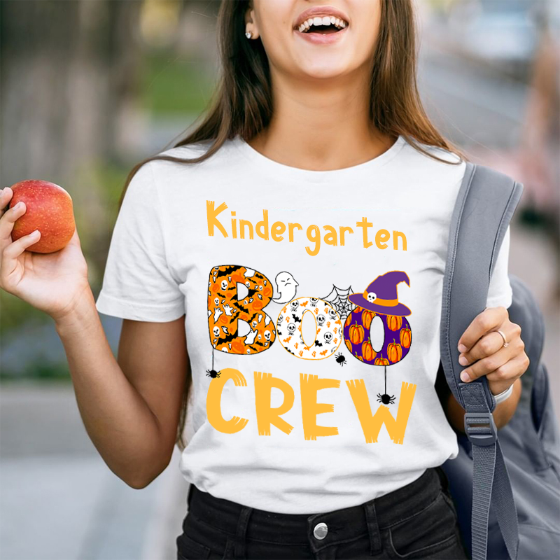 Personalized Kindergarten Boo Crew T-Shirt
