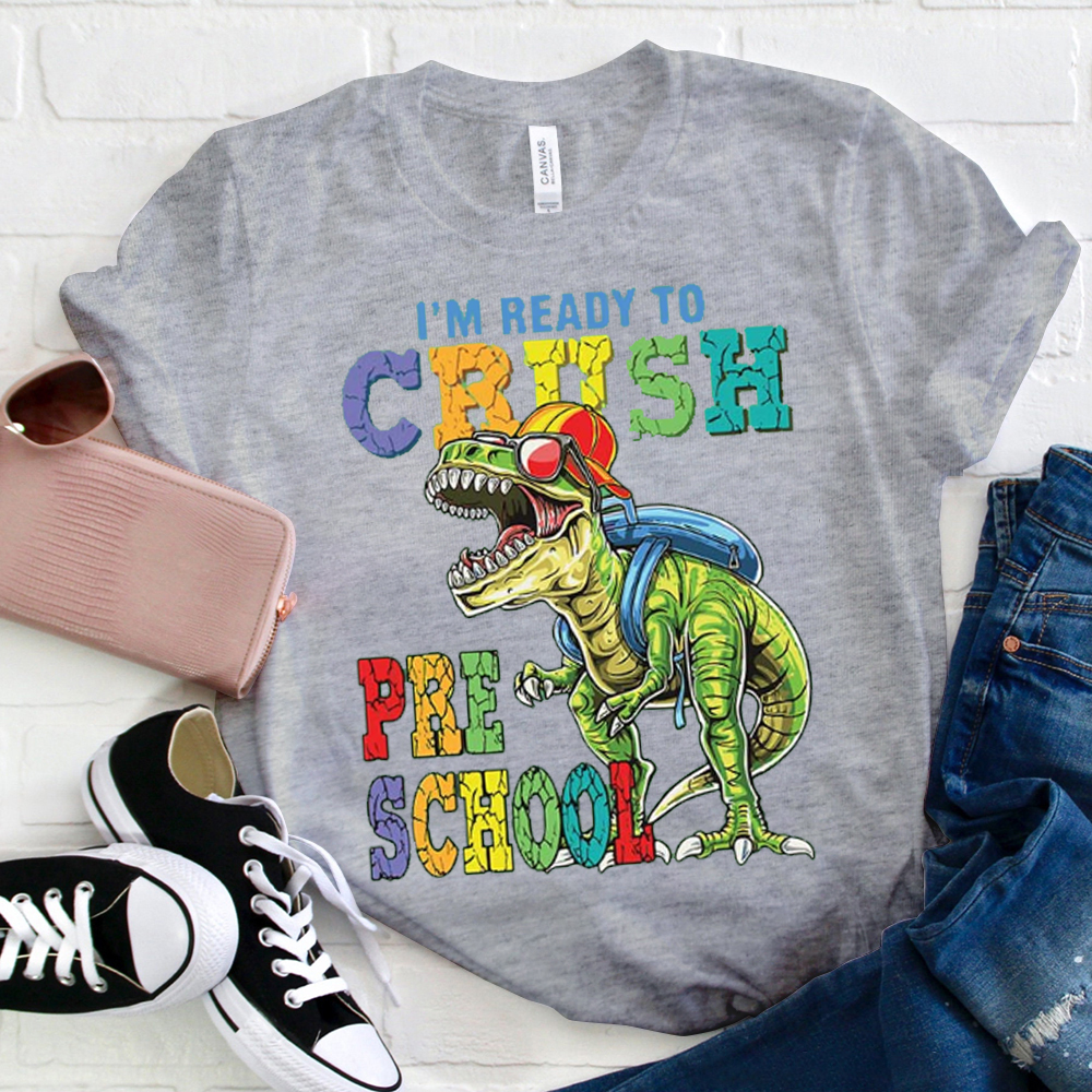 Personalized I'm Ready To Crush Preschool Dinosaurs T-Shirt