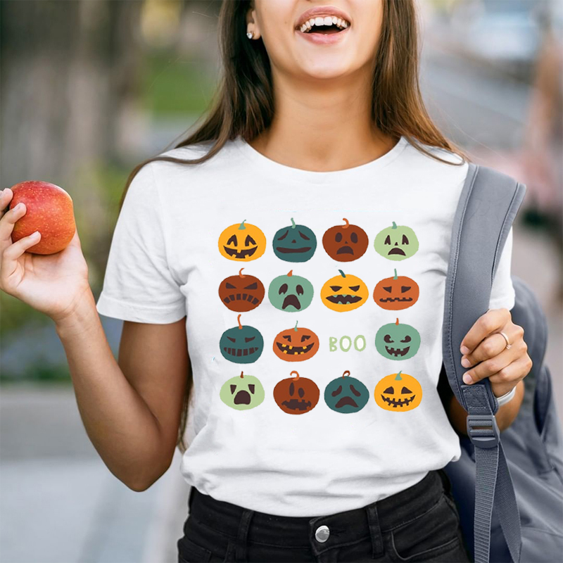 Halloween Pumpkins With Variety Expressions T-Shirt