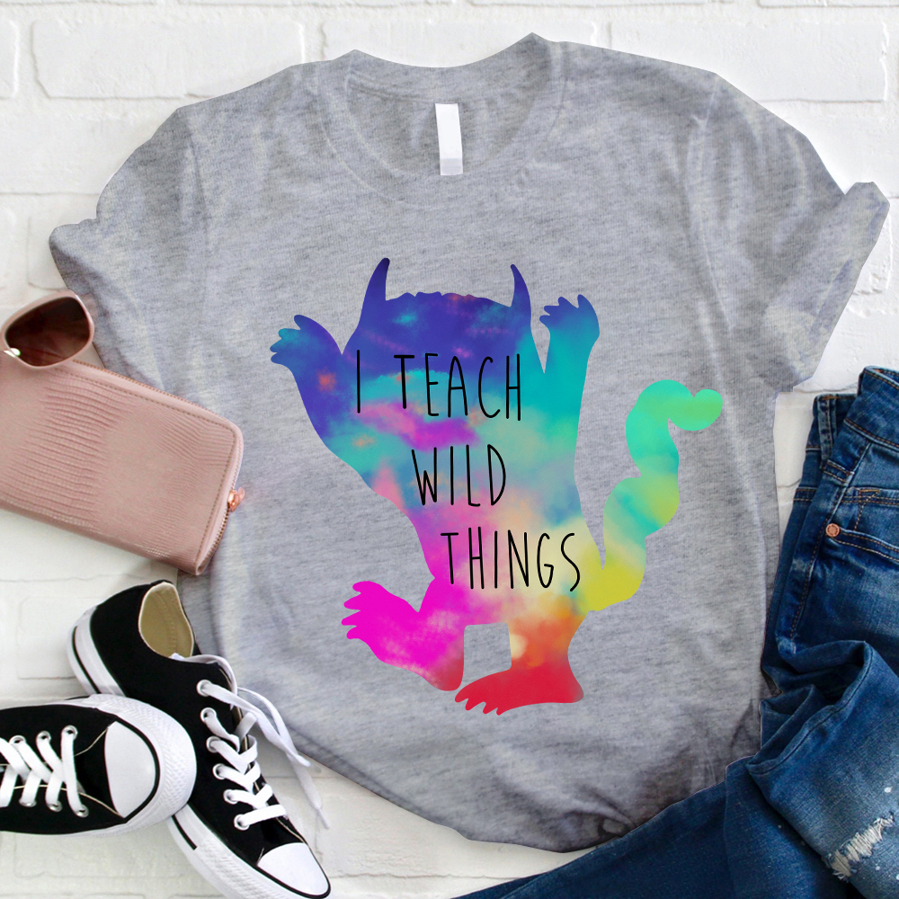I Teach Wild Things Monster Teacher T-Shirt